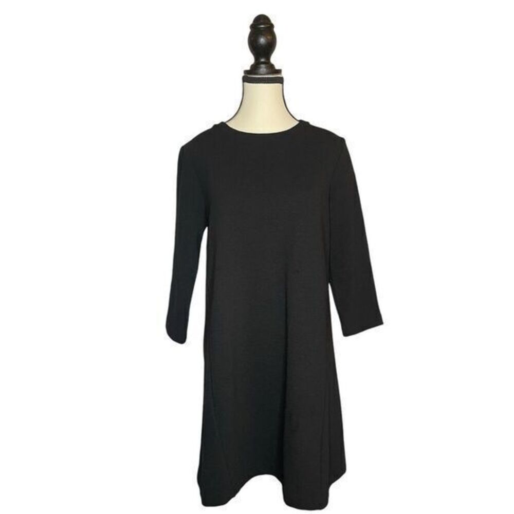 Boden Black Ribbed Sheath‎ Dress Womens 8 Closet Staple Minimalist Career Office